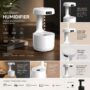 Anti-Gravity Humidifier 800ml | Floating Water Droplet Effect | USB Type-C Powered | Mist Humidifier for AC Rooms, Bedroom, Office Desk & Home Decor - by Scent Dew