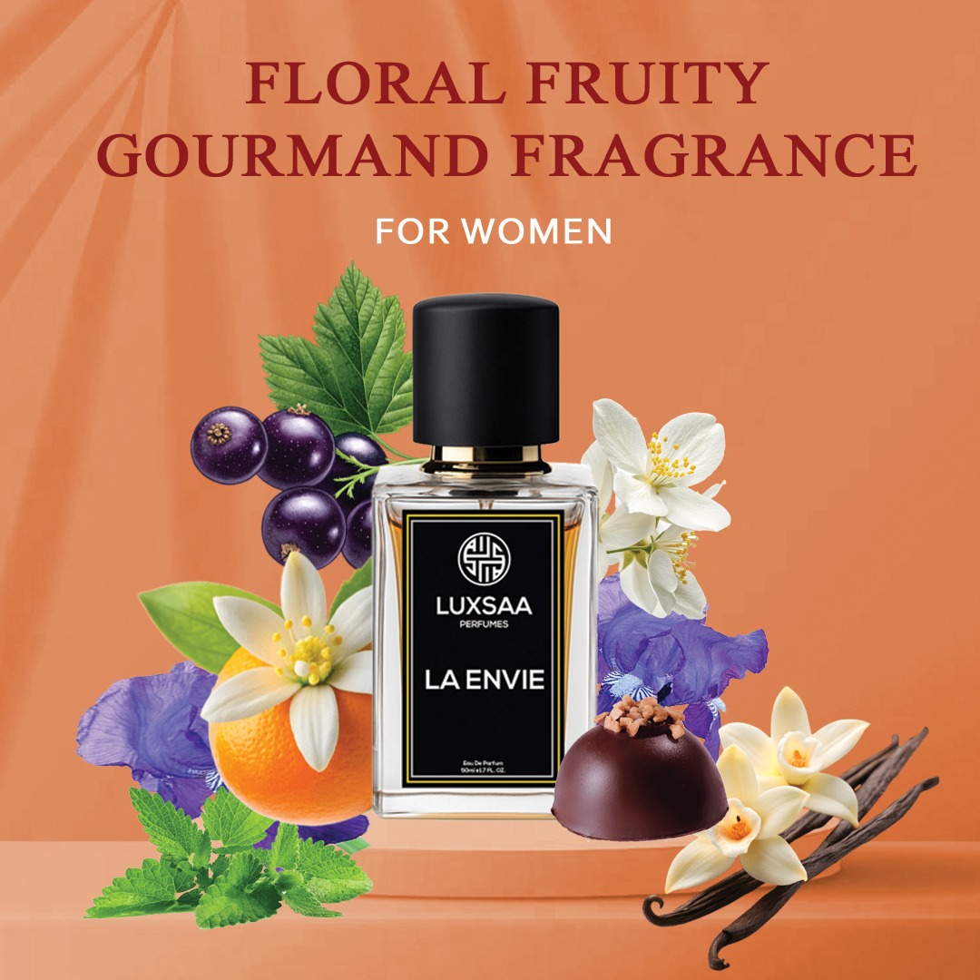 Laxsa La Envie Perfume for Women 50ml | Long Lasting Floral Fruity Gourmand Fragrance