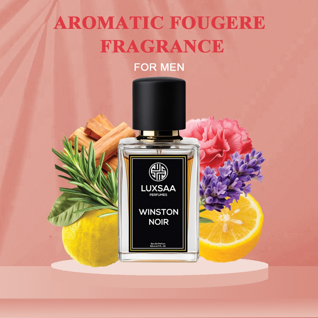 Laxsa Winston Noir Perfume for Men 50ml | Long Lasting Aromatic Fougere fragrance