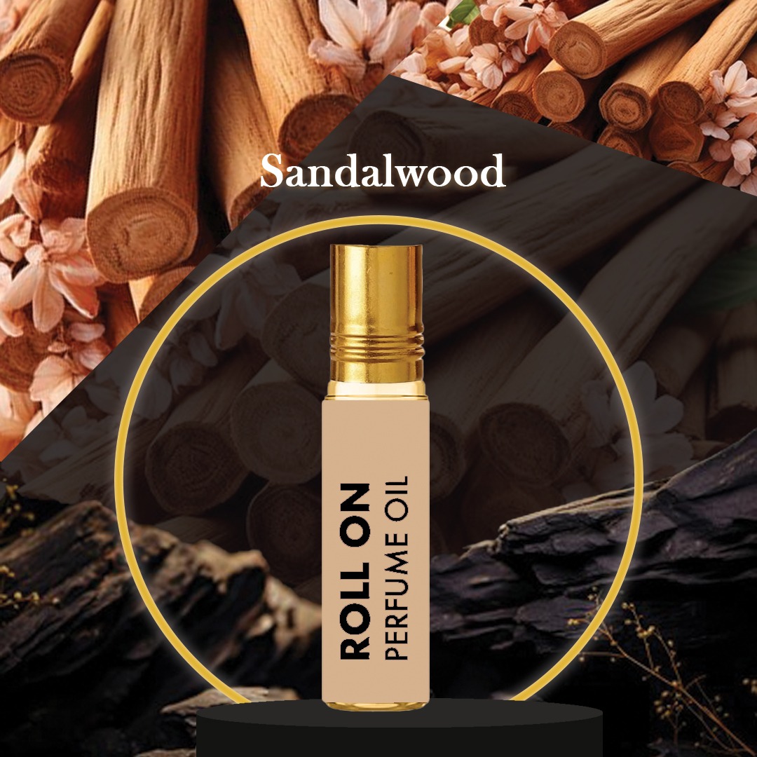 Laxsa Sandalwood Non Alcoholic Roll-On Attar Perfume Oil 8ml