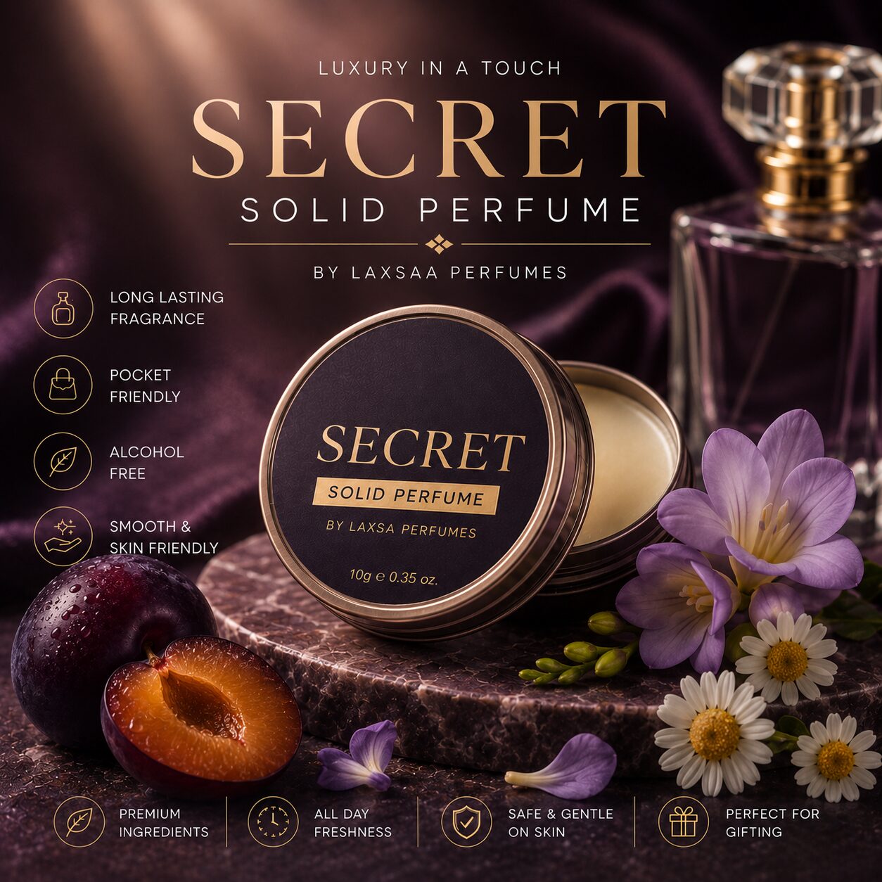 Secret Solid Perfume | Long Lasting Fragrances – Laxsa Perfumes