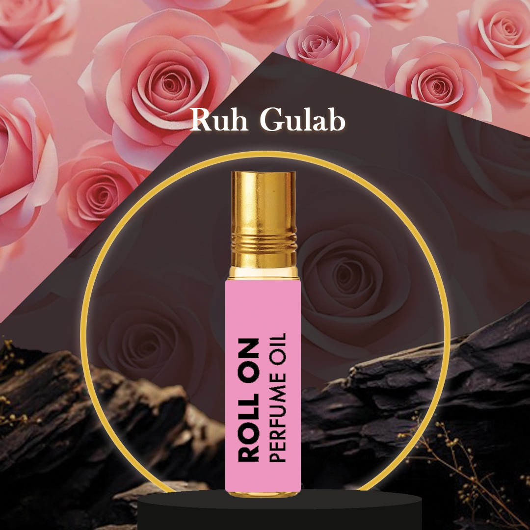 Laxsa Ruh Gulab Non Alcoholic Roll-On Attar Perfume Oil 8ml