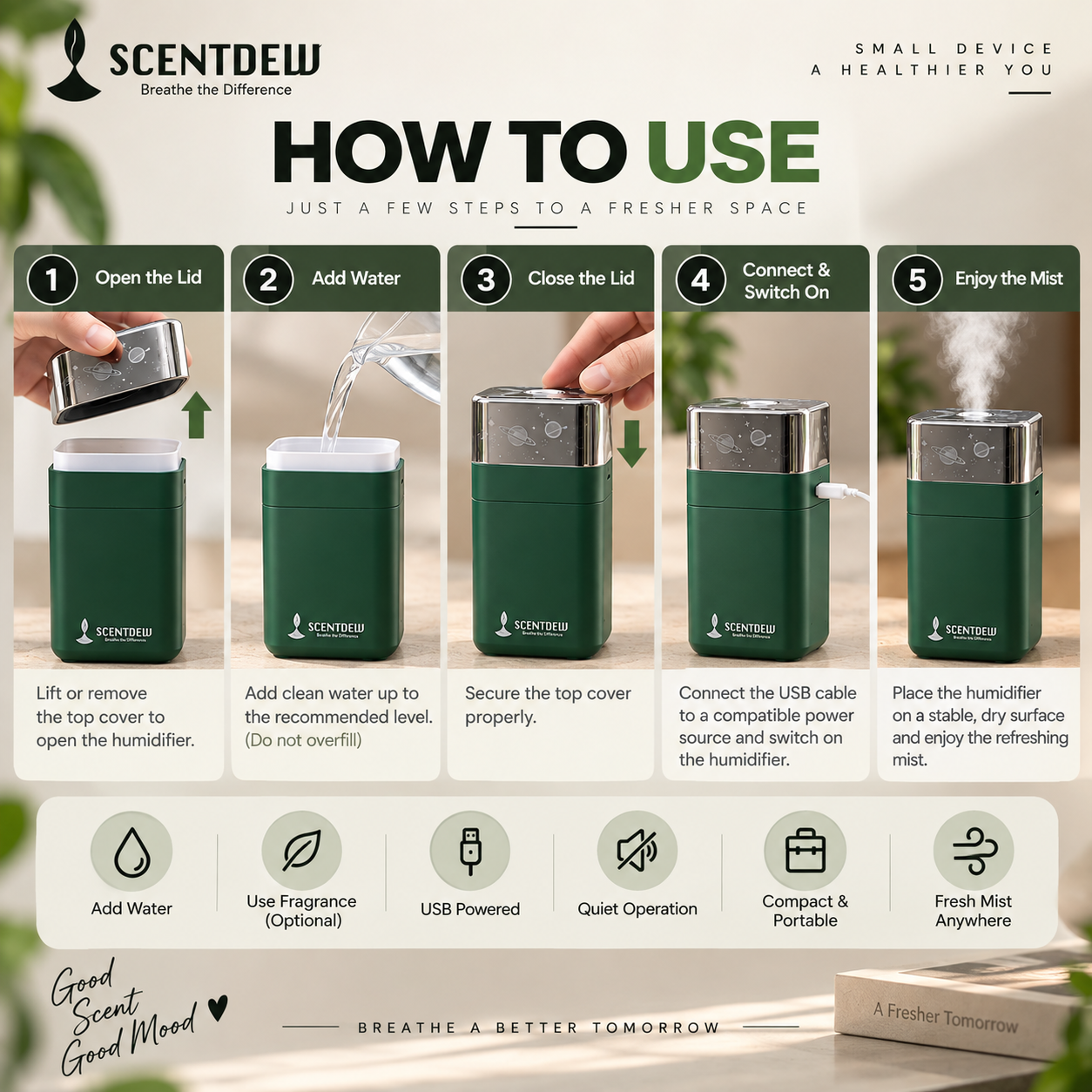 humidifier with fine mist